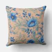 ブルーフローラ装飾用クッション クッション (裏面)