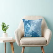 ブルーフローラ装飾用クッション クッション (椅子)