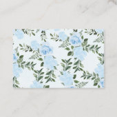 ブルーフローラ象おむつラッフルエンクロージャカード 名刺 (裏面)