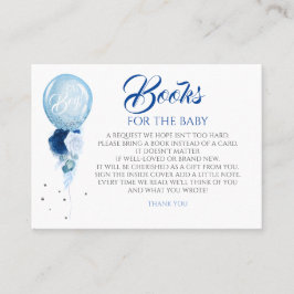 ブルーフローラ赤ちゃんシャワーベビー本 名刺