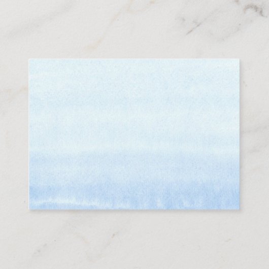 ブルーフローラ赤ちゃんシャワーベビー本 名刺 (裏面)