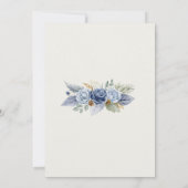 ブルーフローラ遠くにウィスキッチブライダルシャワー 招待状 (裏面)