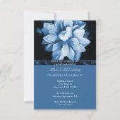 ブルーフローラ開花ブライダルシャワー招待 招待状 (正面)
