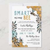 ブルーフローラ頭が切れる，ビー幼稚園卒業可能 招待状 (正面)