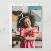 ブルーフローラ頭が切れる，ビー幼稚園卒業可能 招待状 (裏面)