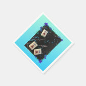 ブルーフローラ麻雀をテーマにしたキャラクター付きナプキン スタンダードカクテルナプキン (角)