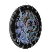 ブルーフローラ黒糖スカルデイオブザデッド ダーツボード (正面左)