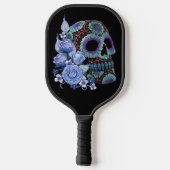 ブルーフローラ黒糖スカルデイオブザデッド ピックルボールラケット (裏面)