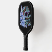 ブルーフローラ黒糖スカルデイオブザデッド ピックルボールラケット (左)