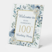 ブルーフローラ100thバースデーパーティーへようこそ 台座サイン (正面)