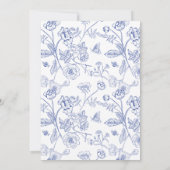 ブルーフローラ100th誕生日パーティー 招待状 (裏面)