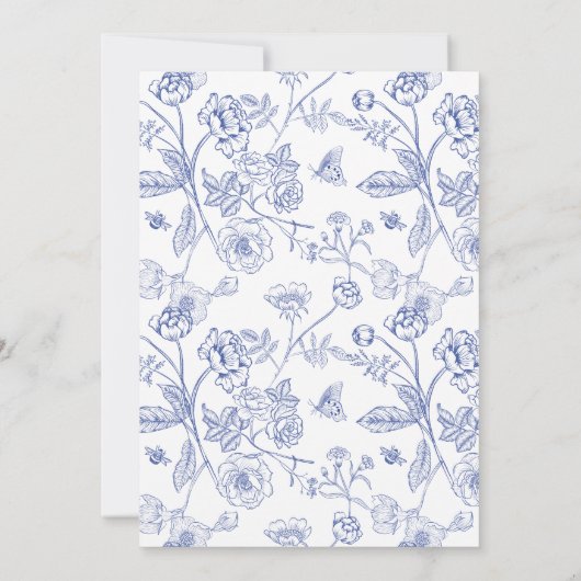 ブルーフローラ40th誕生日パーティー 招待状 (裏面)