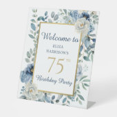 ブルーフローラ75thバースデーパーティーへようこそ 台座サイン (正面)