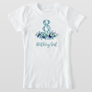 ブルーフローラ8誕生日 Tシャツ