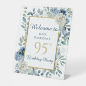 ブルーフローラ95thバースデーパーティーへようこそ 台座サイン (正面)