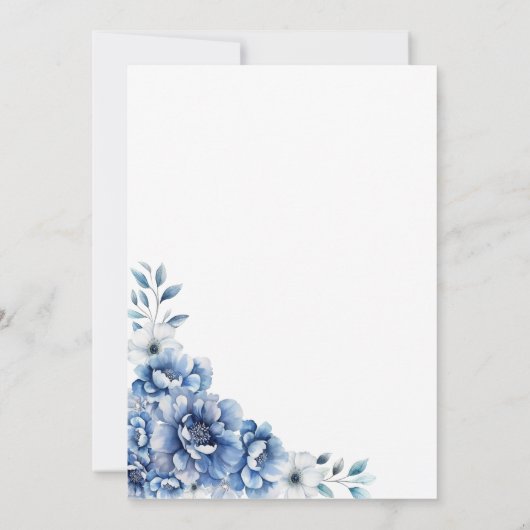 ブルーフローラ95th誕生日パーティー 招待状 (裏面)