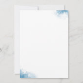 ブルーフローラ| エレガントガウンデザイン結婚ズ 招待状 (裏面)