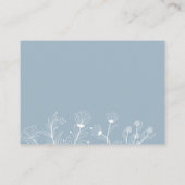 ブルーフローラ「ベビー用の本」赤ちゃんシャワー エンクロージャーカード (裏面)