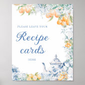 ブルーフローラ&レモ離れンズレシピカード ポスター (正面)