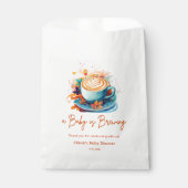 ブルーフローラAベビーはコーヒーの赤ちゃんシャワーを醸造している フェイバーバッグ (正面)