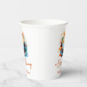 ブルーフローラAベビーはコーヒーの赤ちゃんシャワーを醸造している 紙コップ (右)