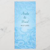 ブルーフローリッ結婚シュのメニュー メニュー (裏面)