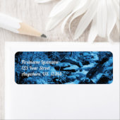ブルーフローリングブルックファンタジーアートアドレス ラベル (インサイチュ)
