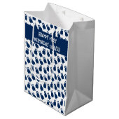 ブルーフールズ誕生日パーティー ミディアムペーパーバッグ (正面アングル)