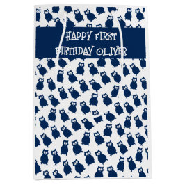 ブルーフールズ誕生日パーティー ミディアムペーパーバッグ