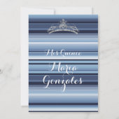 ブルーフ王室のラワーズ金ゴールドキンセアニェラ招待状 招待状 (裏面)