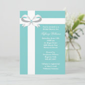 ブルーブエレガントライダルシャワーの招待状 招待状 (スタンド正面)