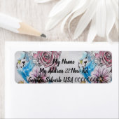 ブルーブギーバラウォーターカラー差出人住所ラベル ラベル (インサイチュ)