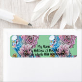 ブルーブギーバラウォーターカラー差出人住所ラベル ラベル (インサイチュ)