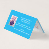 ブルーブジバードブジガールブジガールグリーティングカード (裏面)