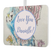 ブルーブジーハートフローラフラワーカーエアフレッシュナー カーエアーフレッシュナー (左)