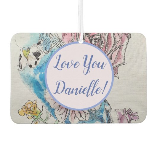 ブルーブジーハートフローラフラワーカーエアフレッシュナー カーエアーフレッシュナー (正面)