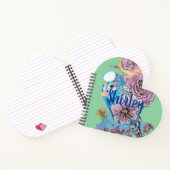 ブルーブジーバラウォーターカラーグリーンハートノートブック ノートブック (内部)