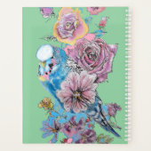 ブルーブジーバラウォーターカラーグリーンバードプランナー プランナー手帳 (裏面)