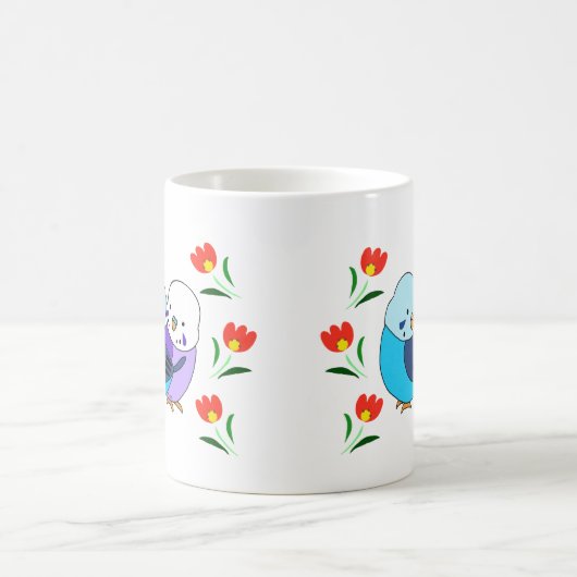 ブルーブジーパレークエットかわいいペット鳥愛好者ギフト  コーヒーマグカップ (中央)