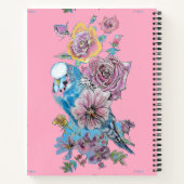 ブルーブジーブギーバラフラワーウォーター色 ノートブック (裏面)