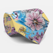 ブルーブジーブッジピンクのローズフローラルパターンソックス ネクタイ (ロール)