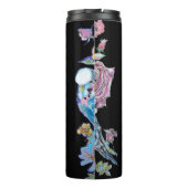 ブルーブジーブデガリガーバラウォーターカラーフローラアート タンブラー (裏面)