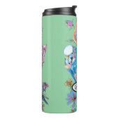 ブルーブジーブデガリガーバラウォーターカラーフローラアート タンブラー (回転左)