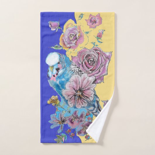 ブルーブジー仲間かわいいブルーイエロータオルセット バスタオルセット (ハンドタオル)