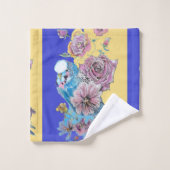 ブルーブジー仲間かわいいブルーイエロータオルセット バスタオルセット (ウォッシュタオル)