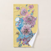 ブルーブジー仲間かわいい黄色カラフルのタオルのセット バスタオルセット (ハンドタオル)