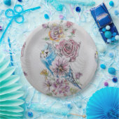 ブルーブジー&バラズアートバースデーパーティ紙プレート ペーパープレート (パーティー)