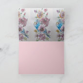 ブルーブジー&バラフラワーハッピーバースデー名札 カード (内部)