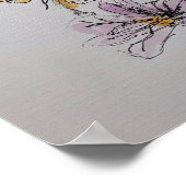 ブルーブジー&レッドローズウォーターのアートポスター ポスター (角)