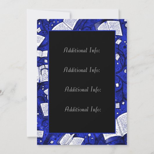 ブルーブックの起動パーティー 招待状 (裏面)